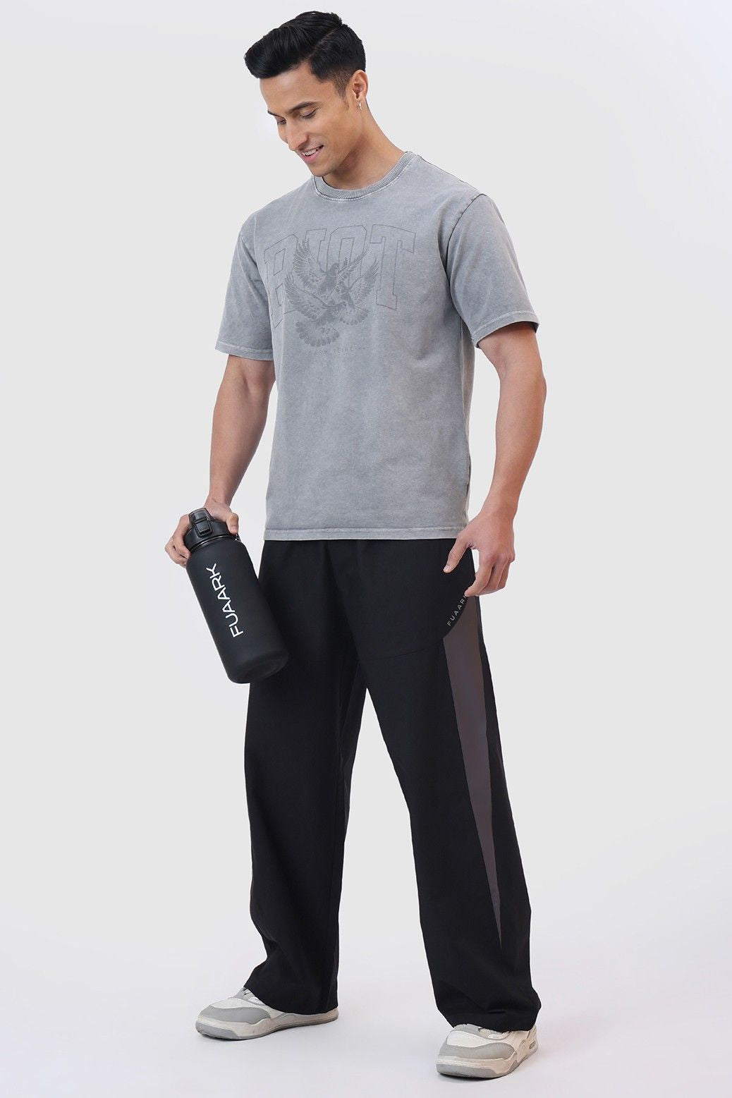 Shadow Washed Oversized T-shirt Light Grey