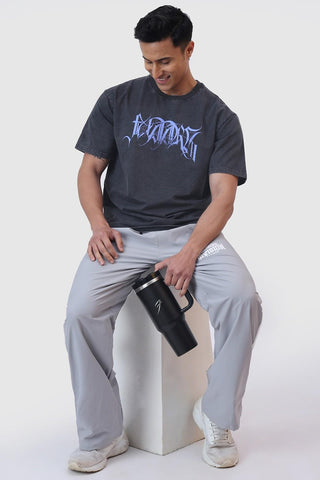 Skull Washed Oversized T-shirt Dark Grey