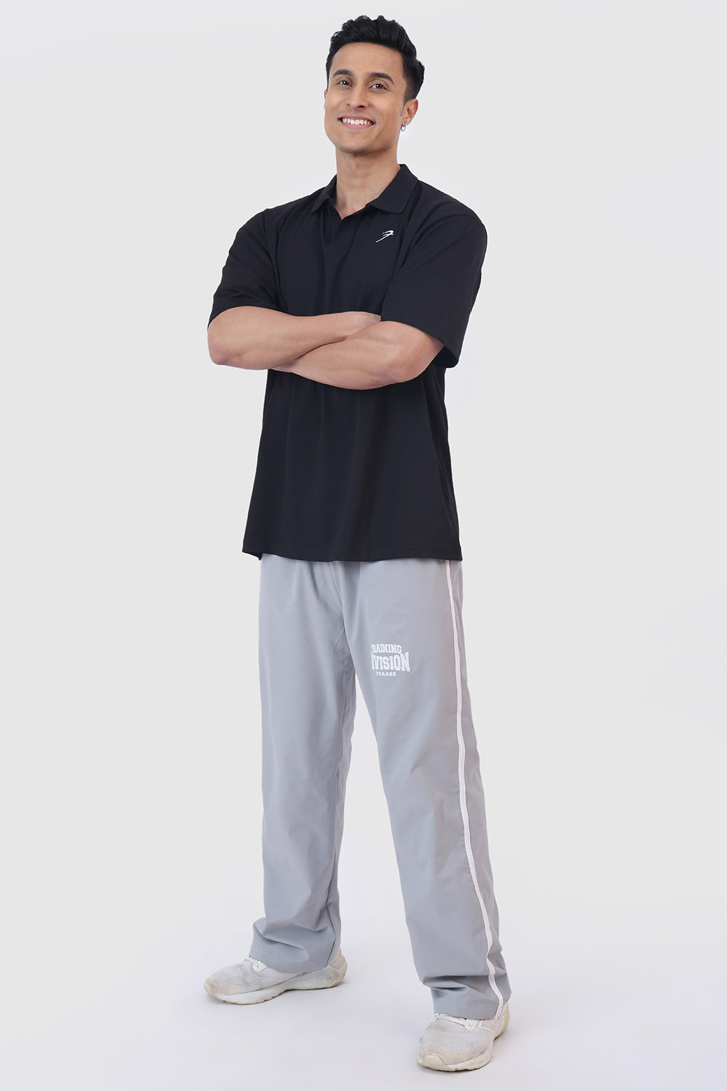 Noir Oversized Polo T-shirt Black