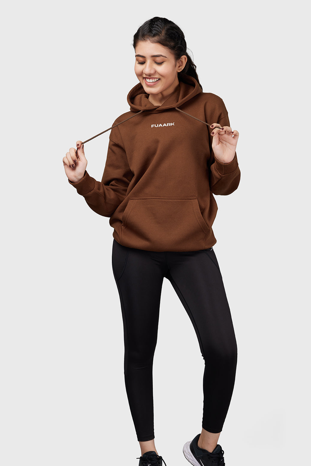 Signature Oversized Hoodie Brown