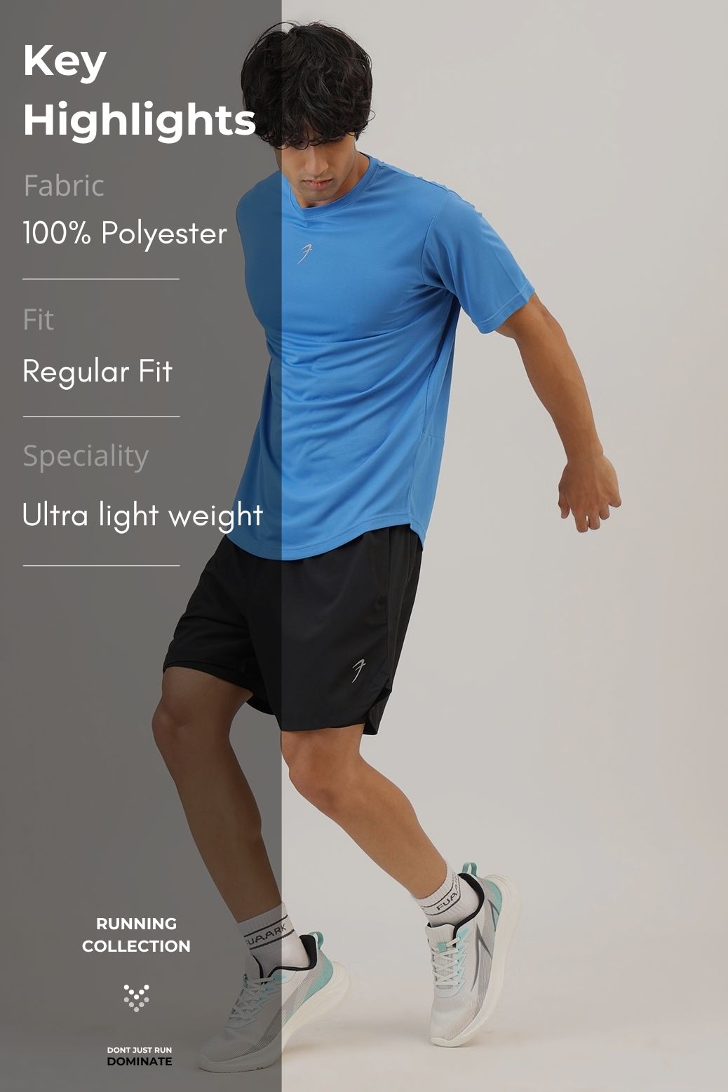 Speed Running T-shirt Blue