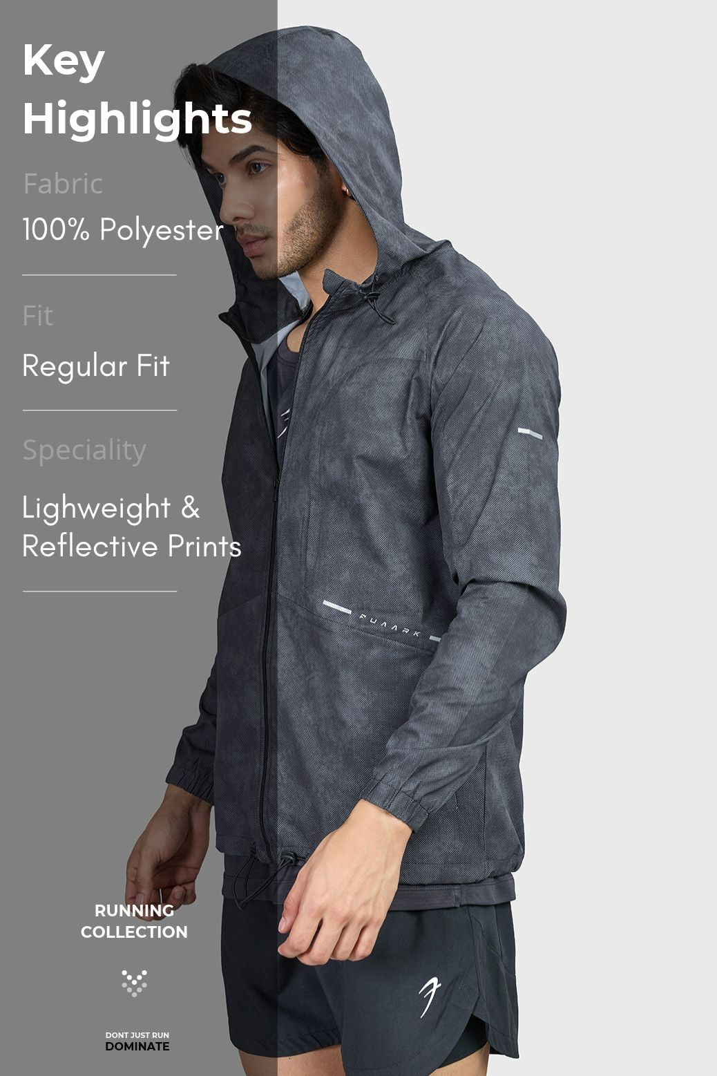 Speed Running Jacket Black/Printed