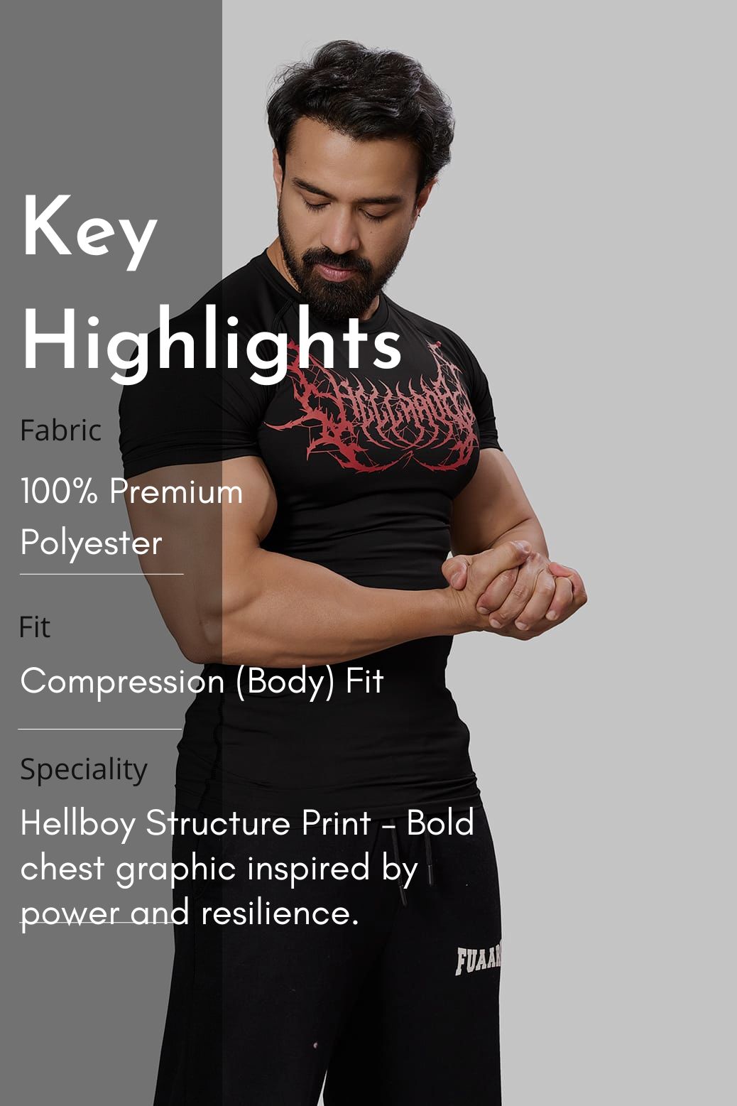 Hellborn Compression T-shirt Black/Red