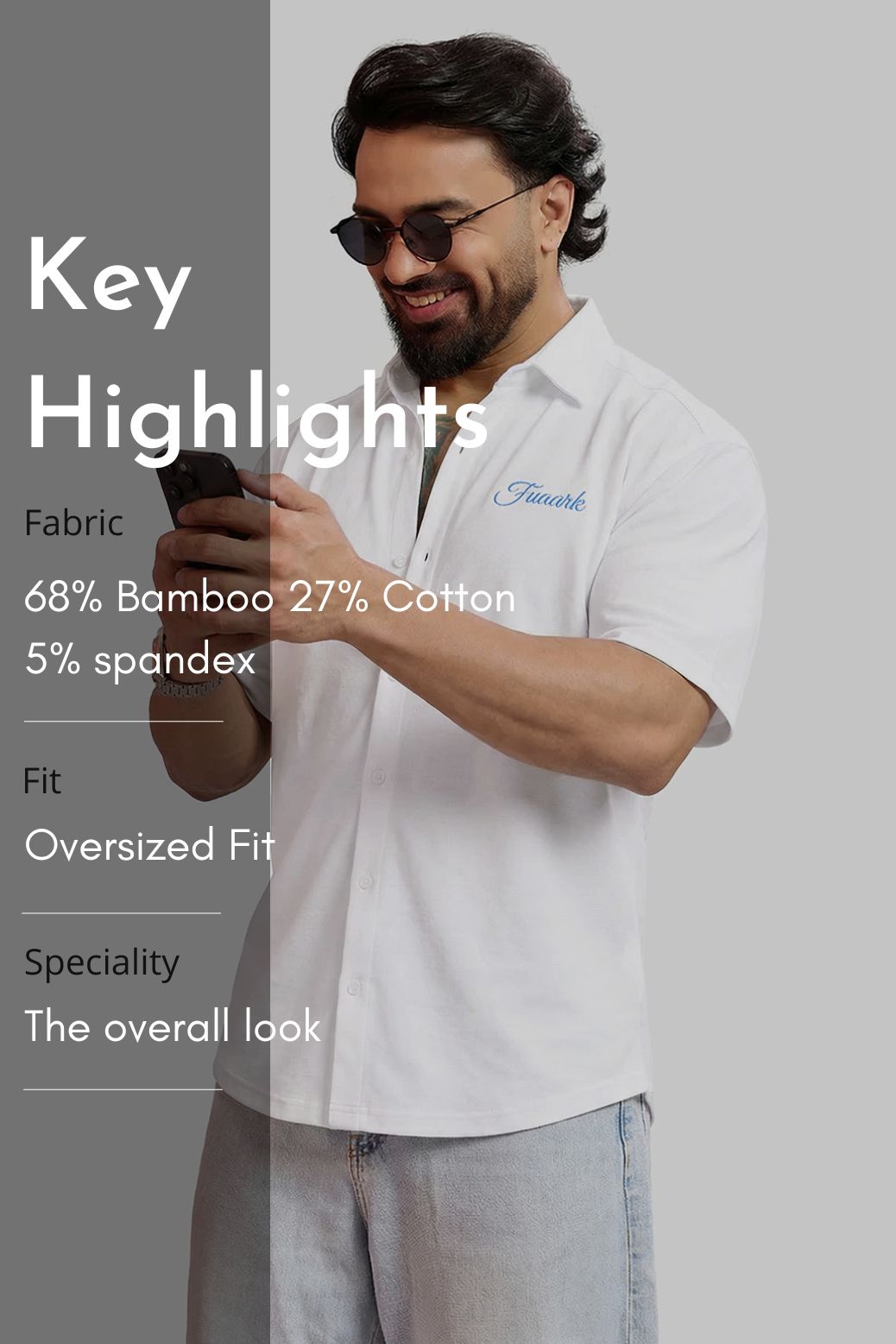 Off Duty Oversized Shirt White