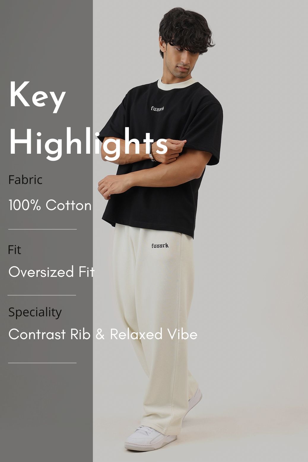 Heavyweight Oversized T-shirt Black/Off-White