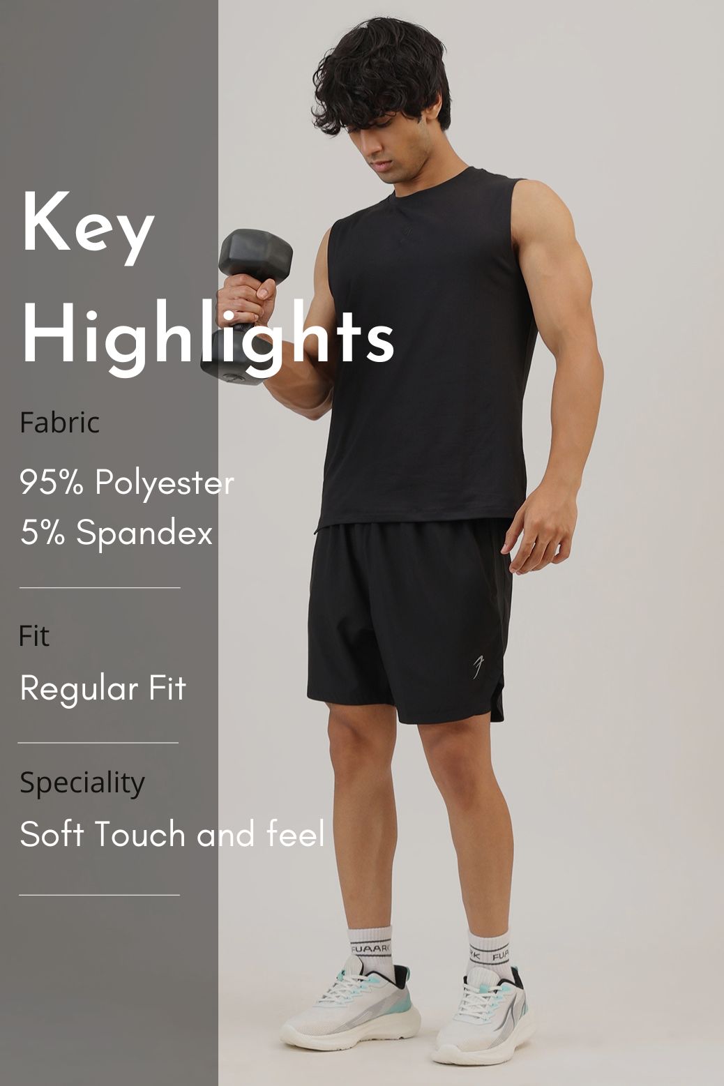 Essential Soft Muscle Tank Black