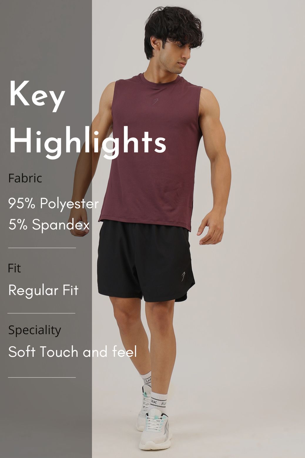 Essential Soft Muscle Tank Wine