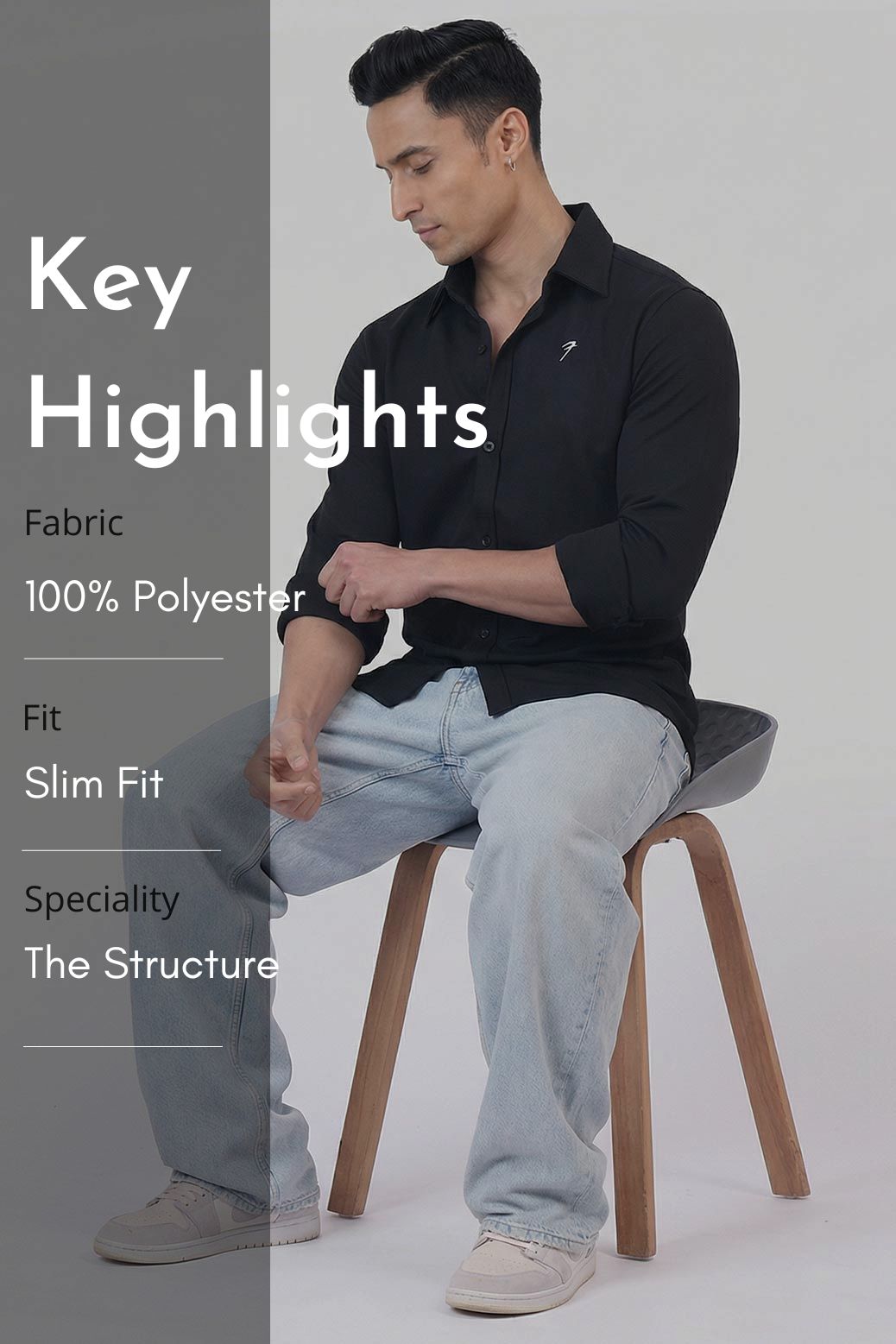 Foundation Fullsleeves Shirt Black