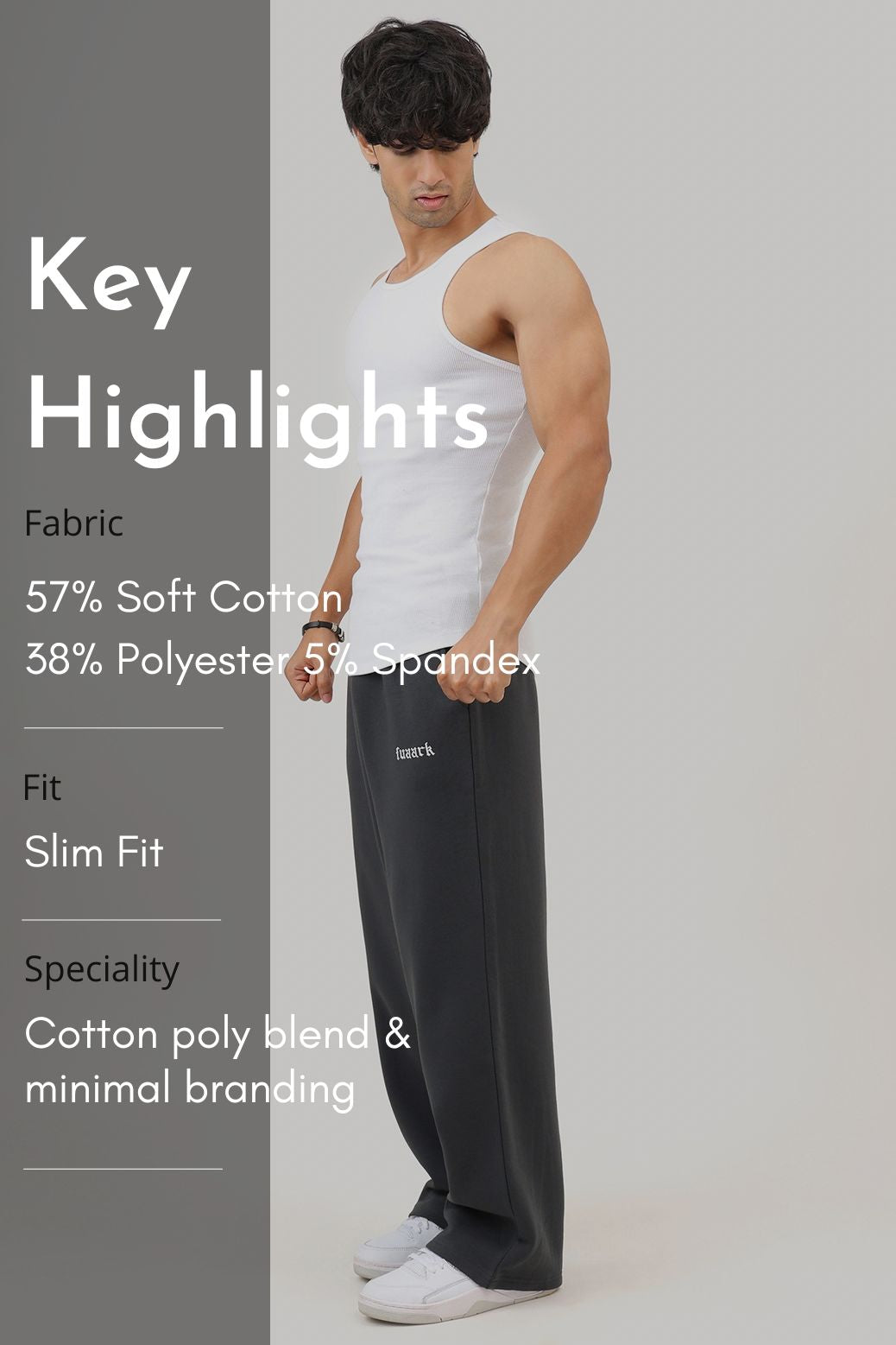 Essential Ribbed Tank White