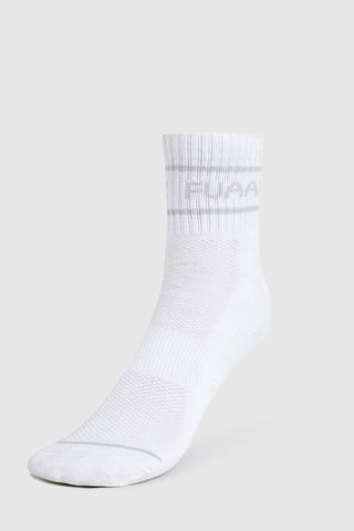 Legacy Quarter Socks White/Grey