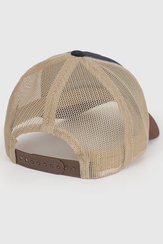 Sleek Trucker  Cap Navy/Beige