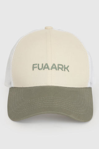 Sleek Trucker  Cap Beige/Olive