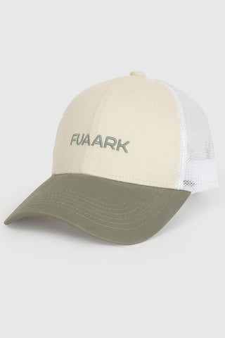 Sleek Trucker  Cap Beige/Olive