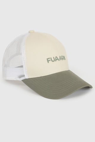 Sleek Trucker  Cap Beige/Olive