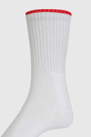 Revenge Crew Socks White/Red