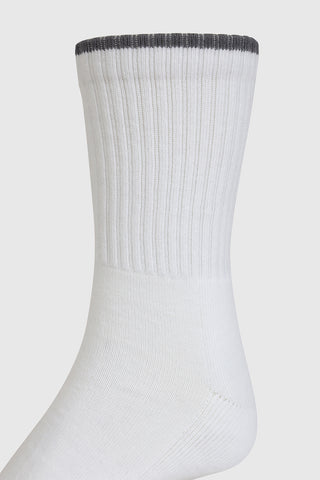 Revenge Crew Socks White/Grey