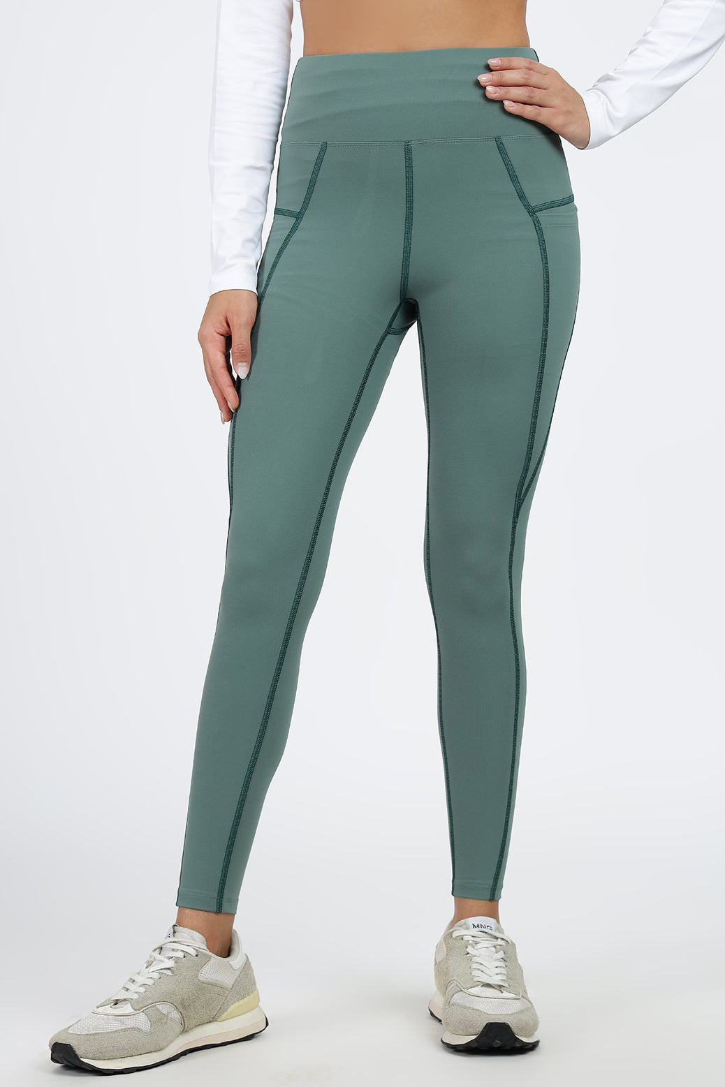 Timeless Nylon Leggings Sage Green