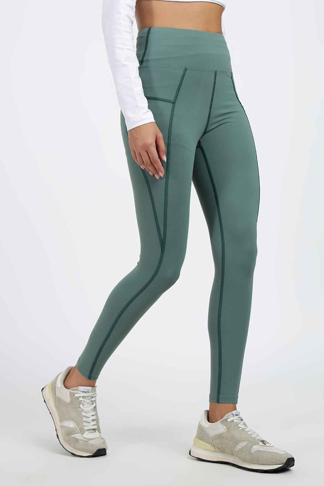 Timeless Nylon Leggings Sage Green