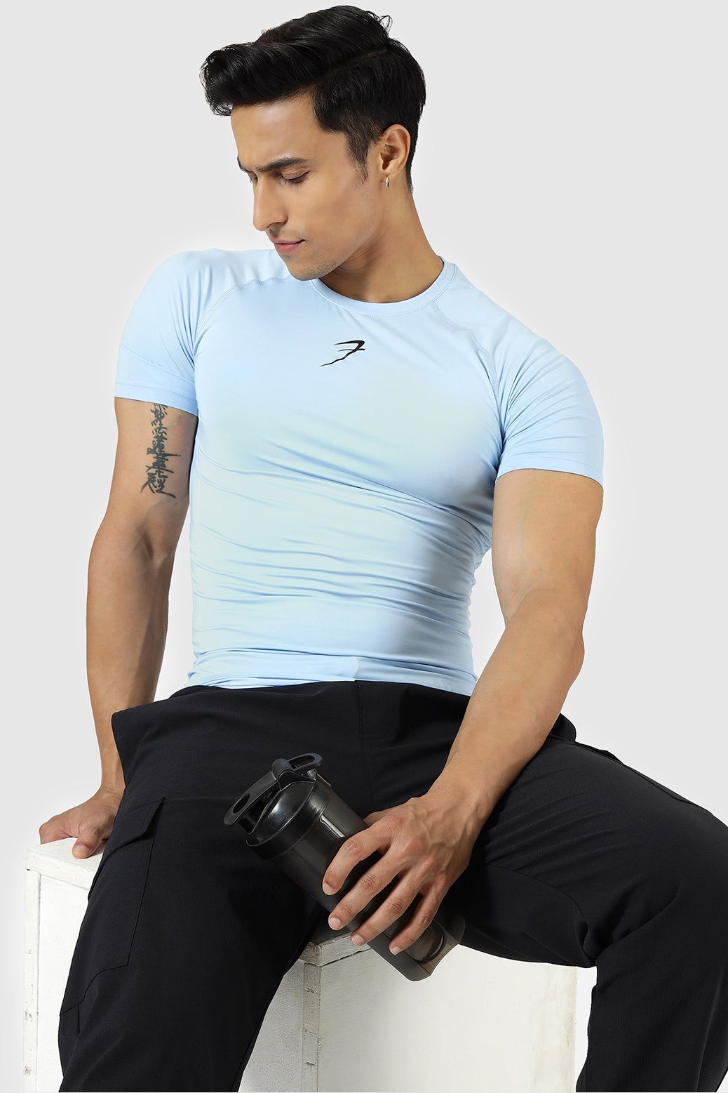 Compression T-shirt Glacial Blue