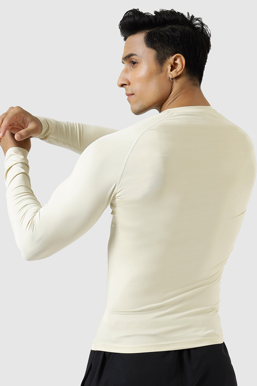 Compression Fullsleeves T-shirt Beige