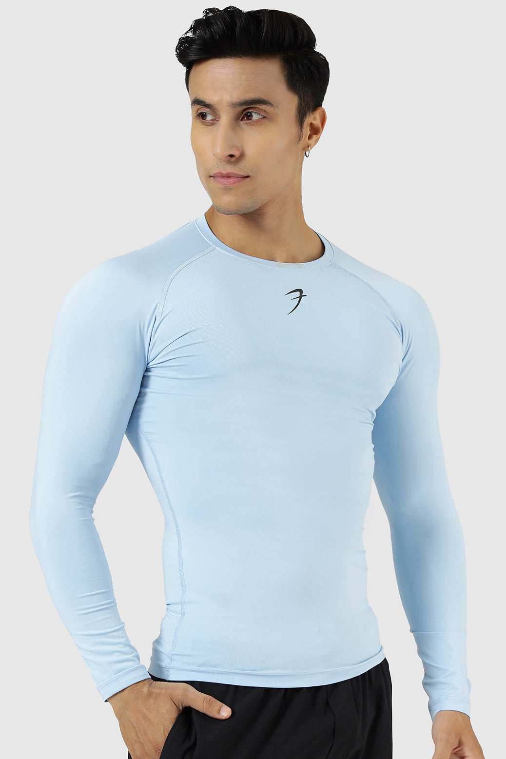 Compression Fullsleeves T-shirt Glacial Blue