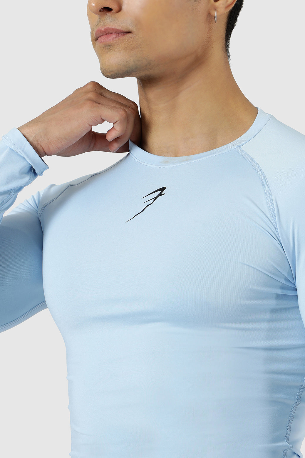 Compression Fullsleeves T-shirt Glacial Blue