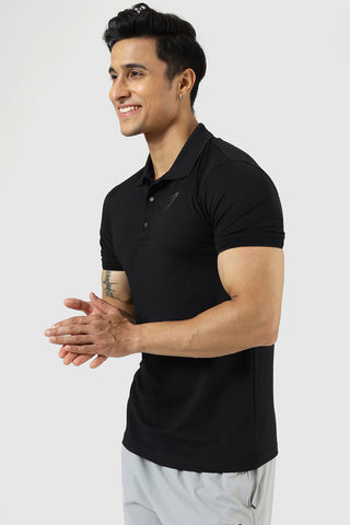 Aura Polo T-shirt Black