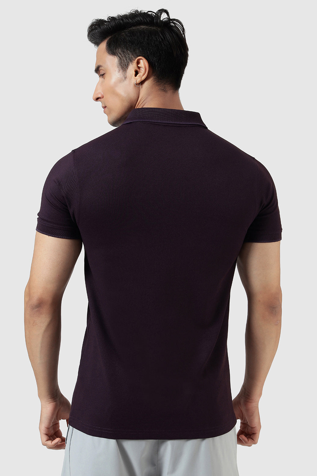 Aura Polo T-shirt Plum