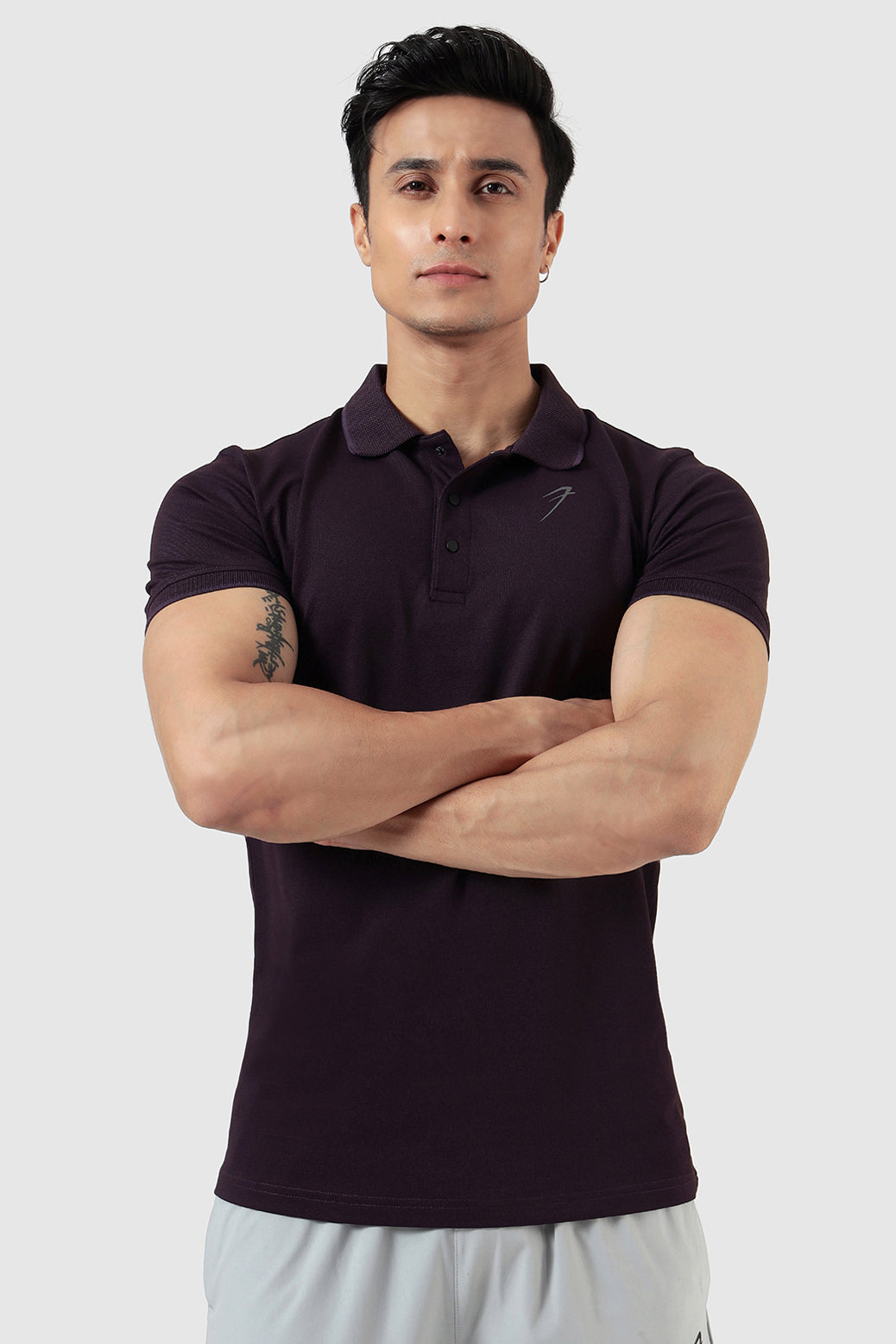 Aura Polo T-shirt Plum