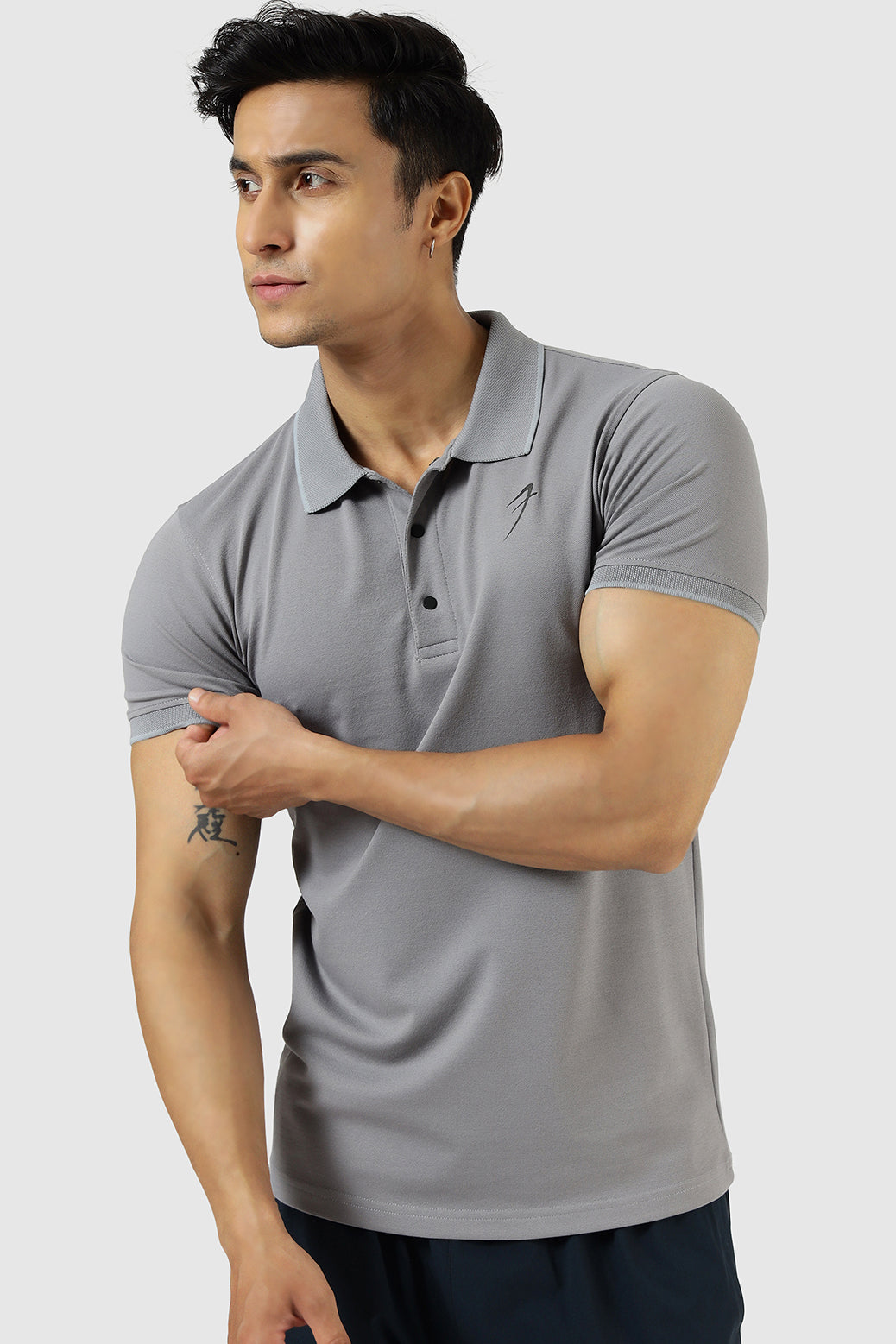 Aura Polo T-shirt Grey