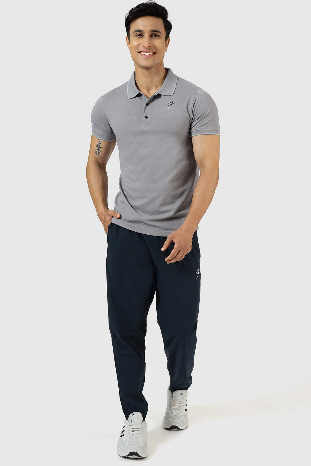 Aura Polo T-shirt Grey