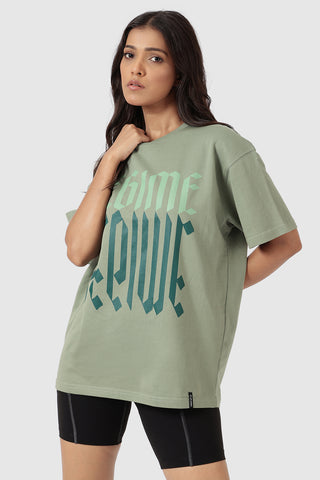 Regime Oversized T-shirts Sage Green