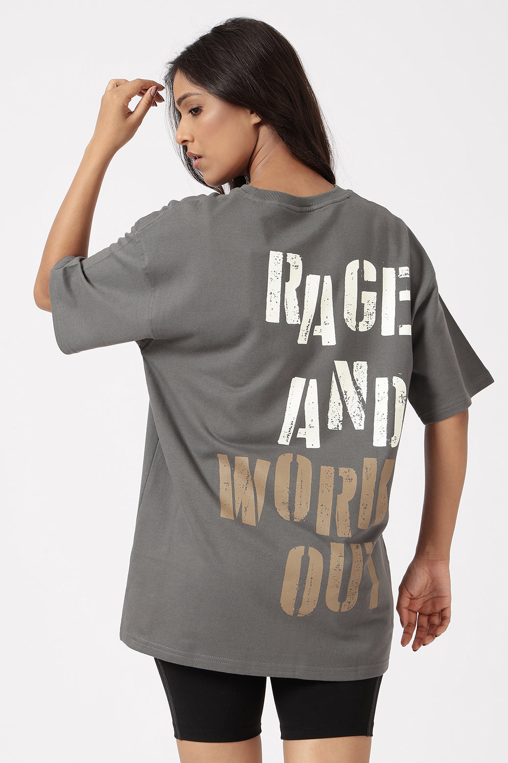 Rage Oversized T-shirts Charcoal