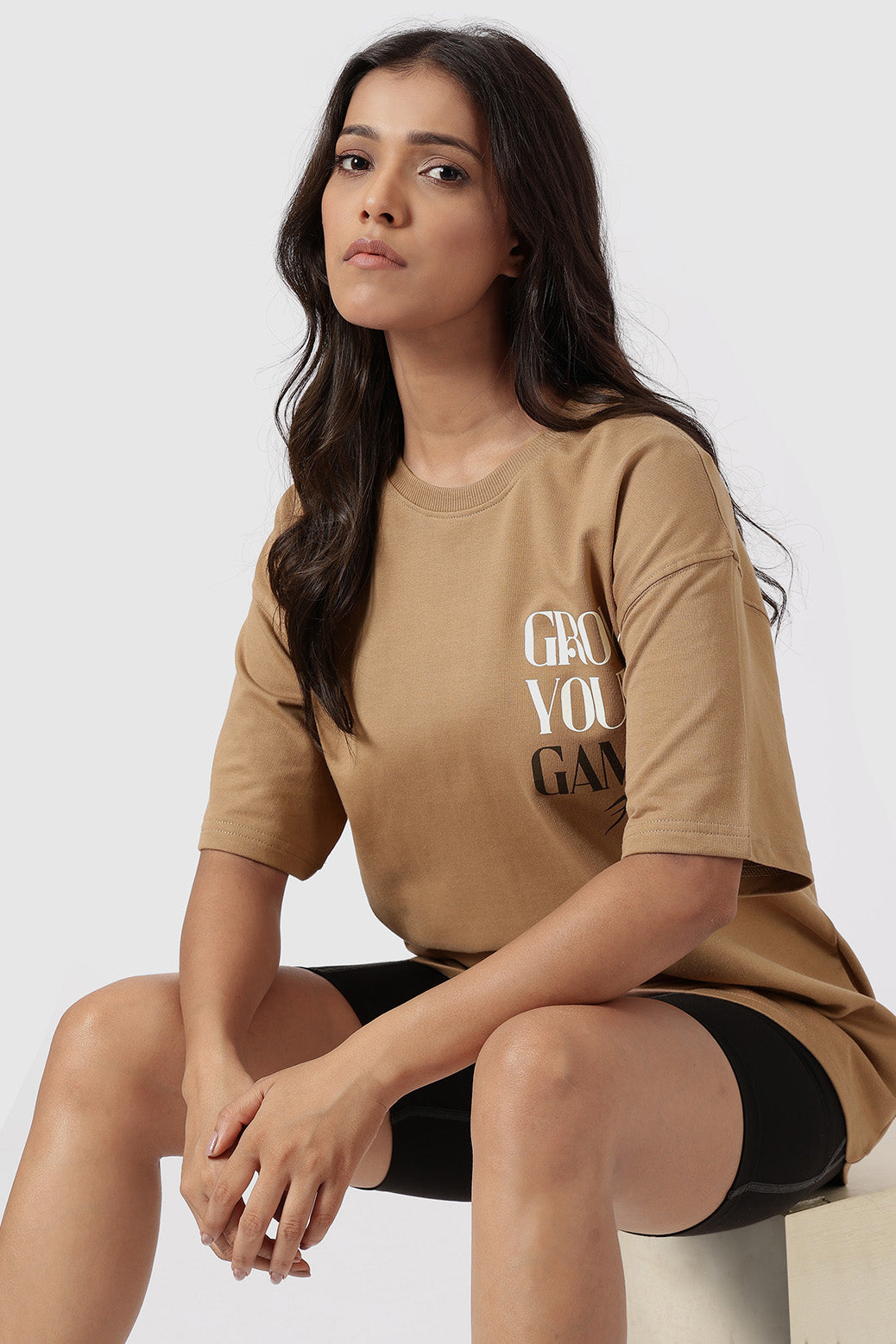 Grow Oversized T-shirts Brown