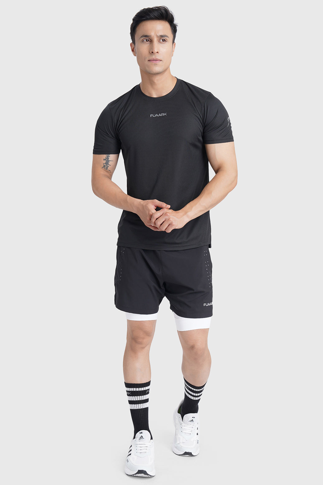 2 in 1 Laser Shorts Black