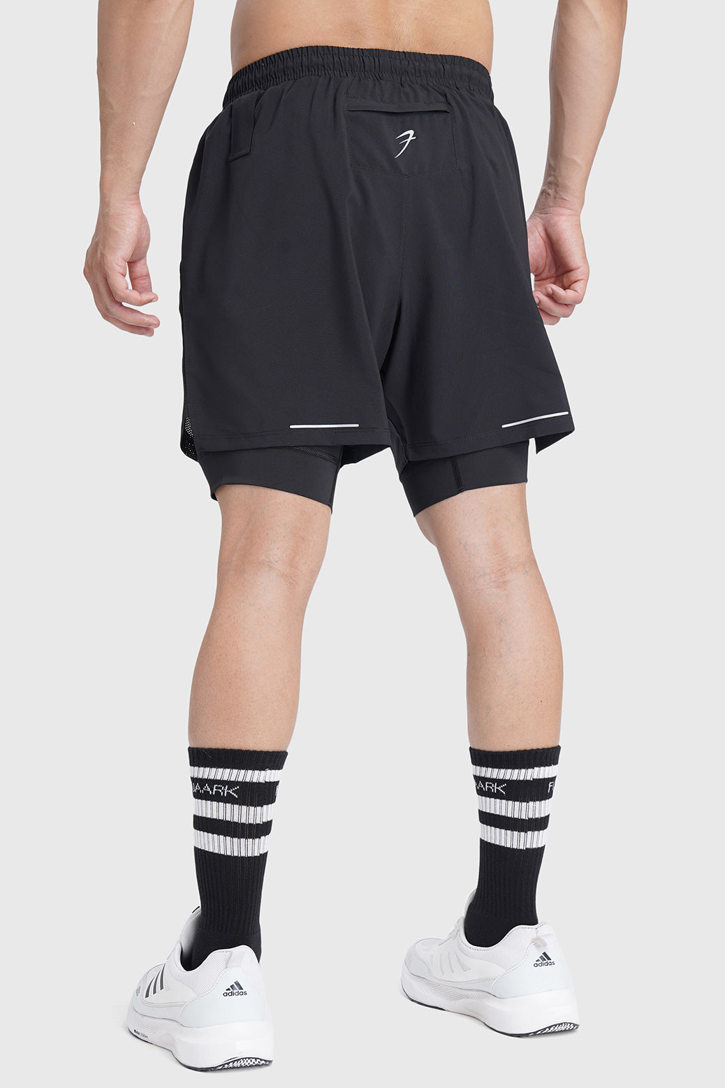 2 in 1 Mesh Shorts Black With Black