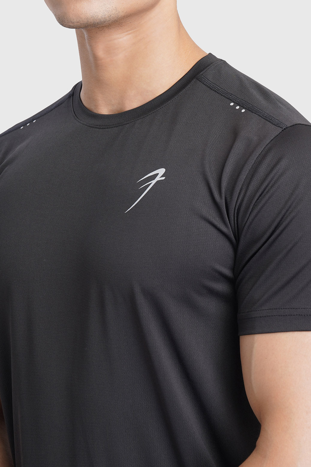 Laser Cut Running T-shirt Black