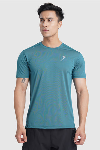 Laser Cut Running T-shirt Green