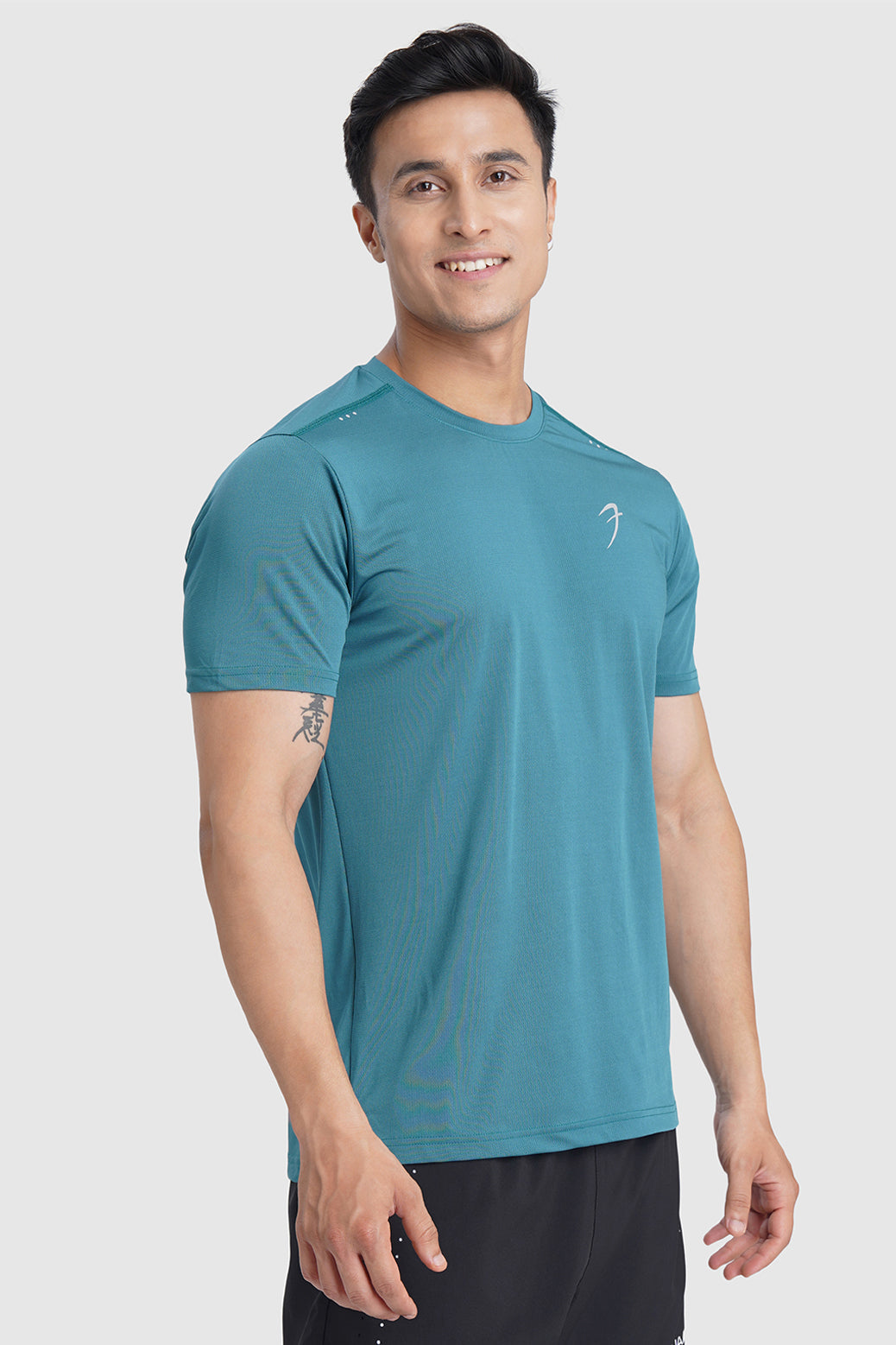 Laser Cut Running T-shirt Green