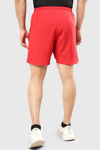 2 in 1 Compression Shorts Red