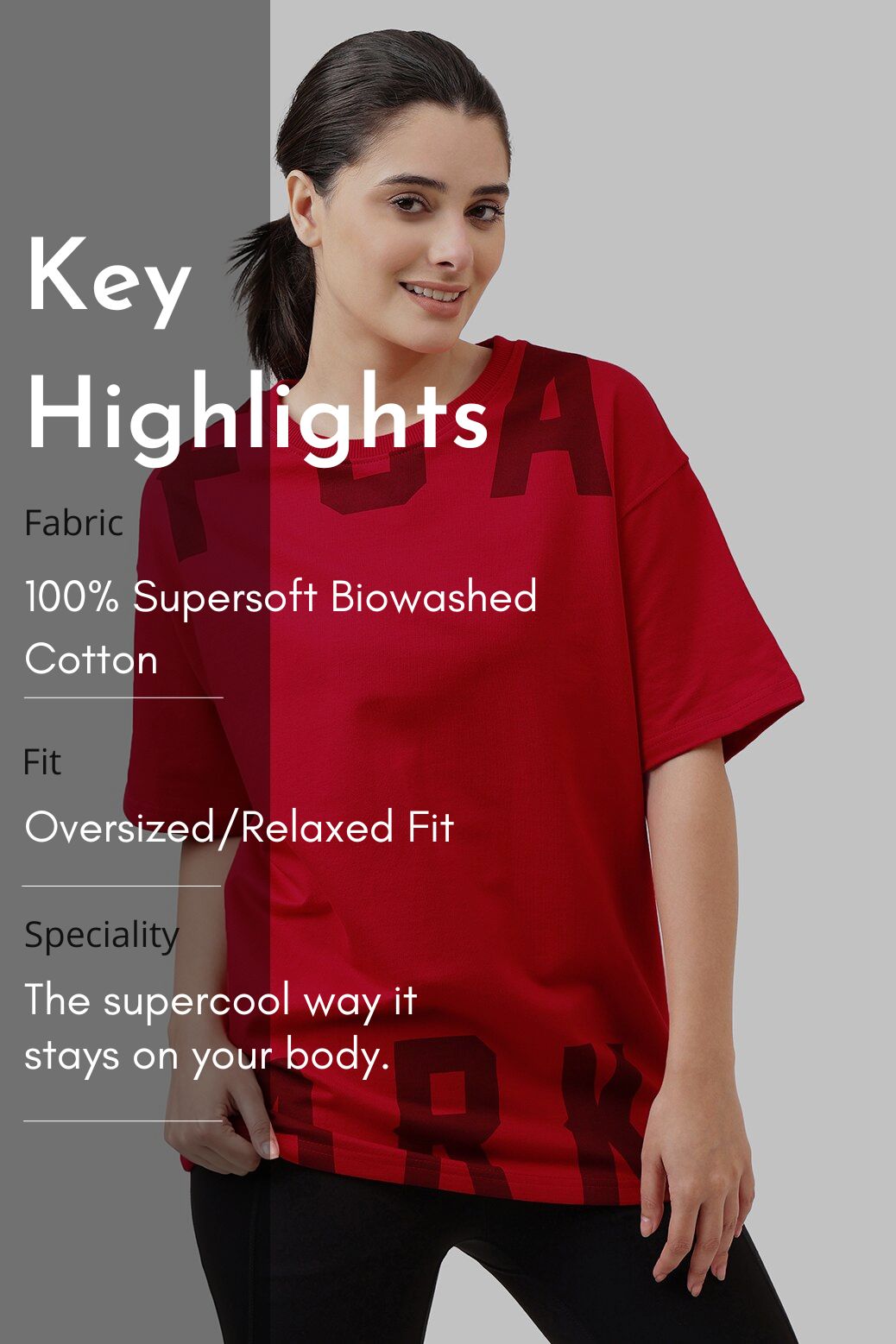 Refined Oversized T-shirt Red