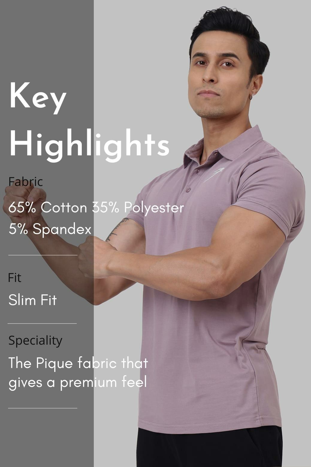 Polo T-shirt Mauve