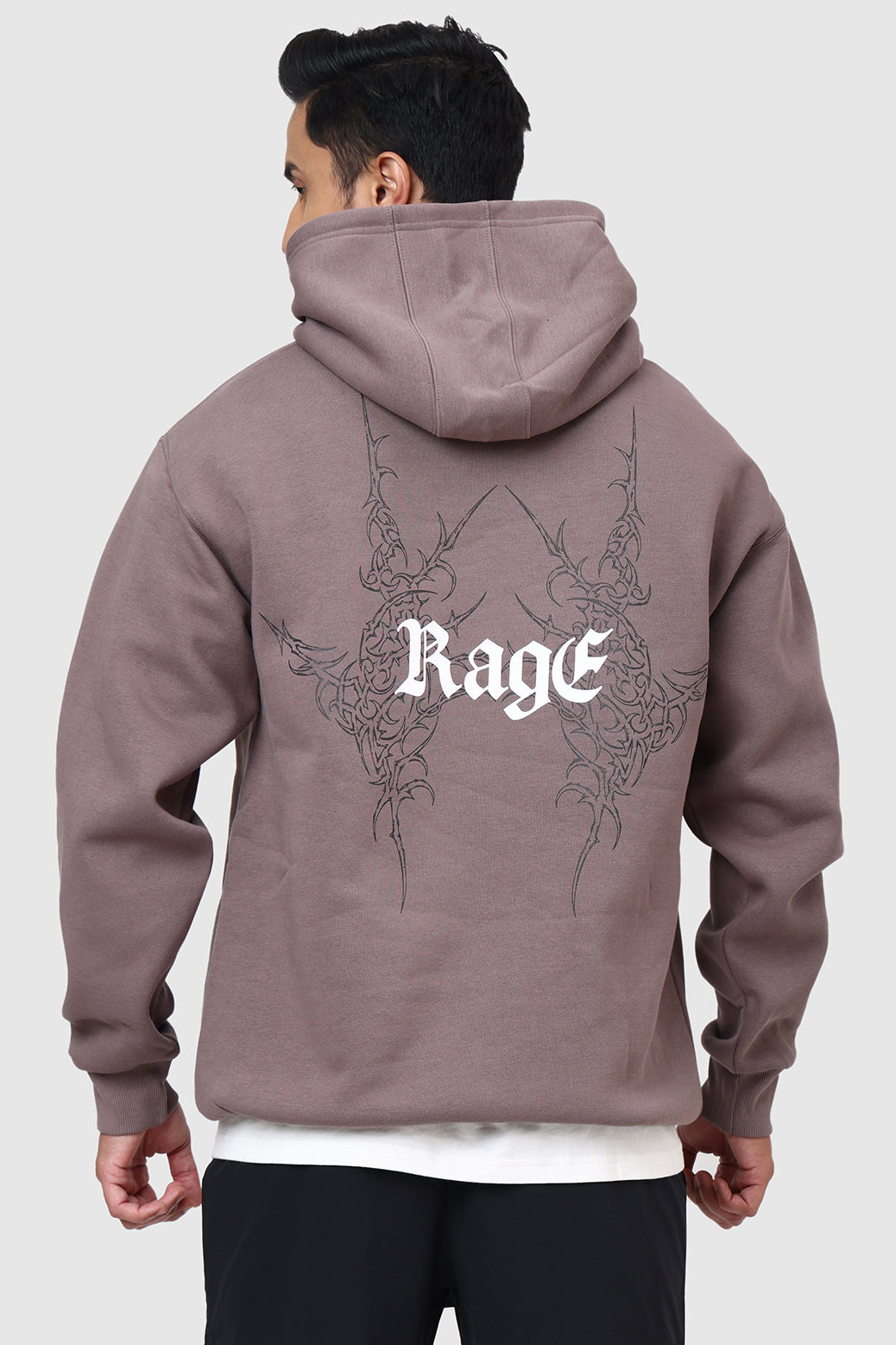 Rage Oversized Hoodie Brown