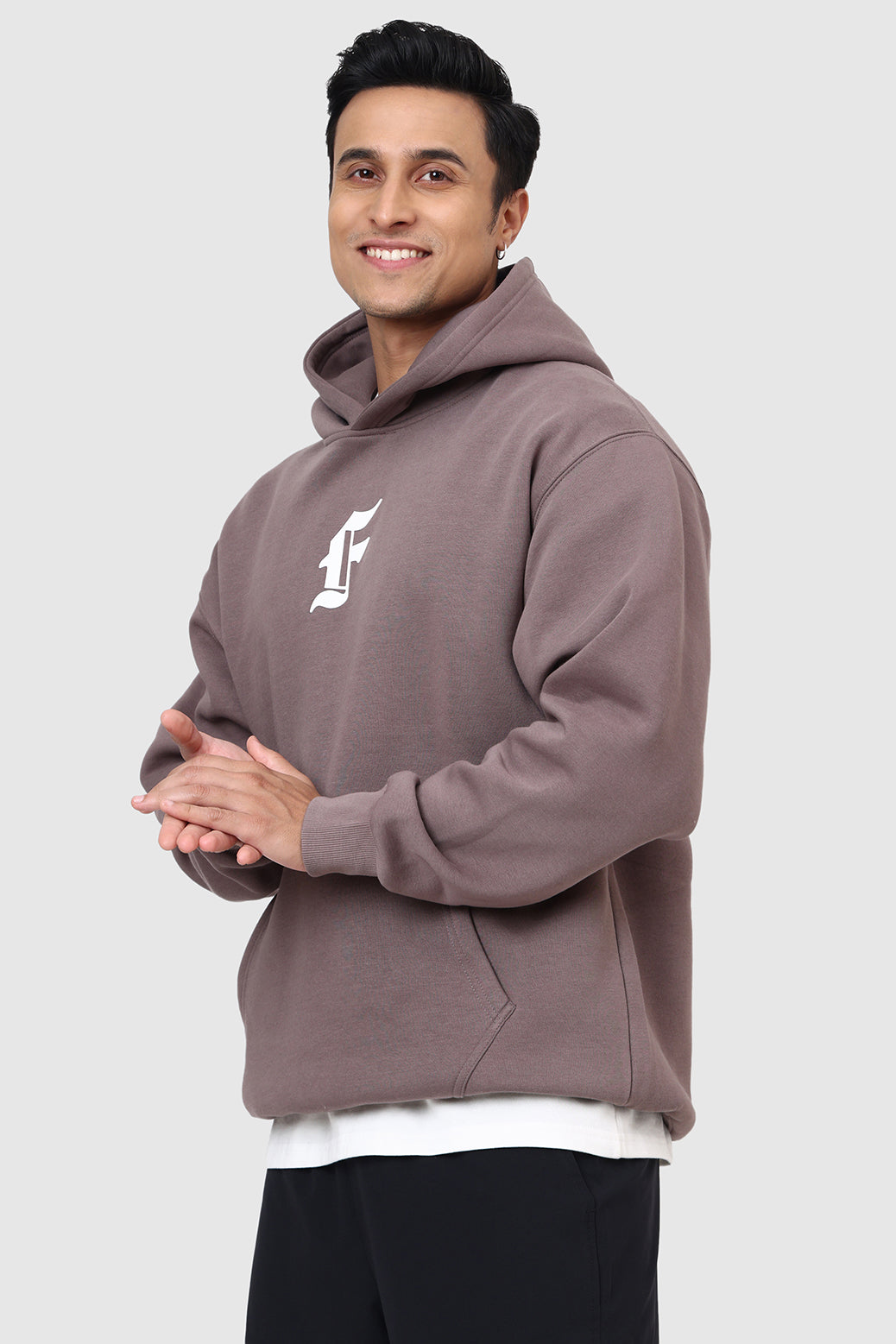Rage Oversized Hoodie Brown