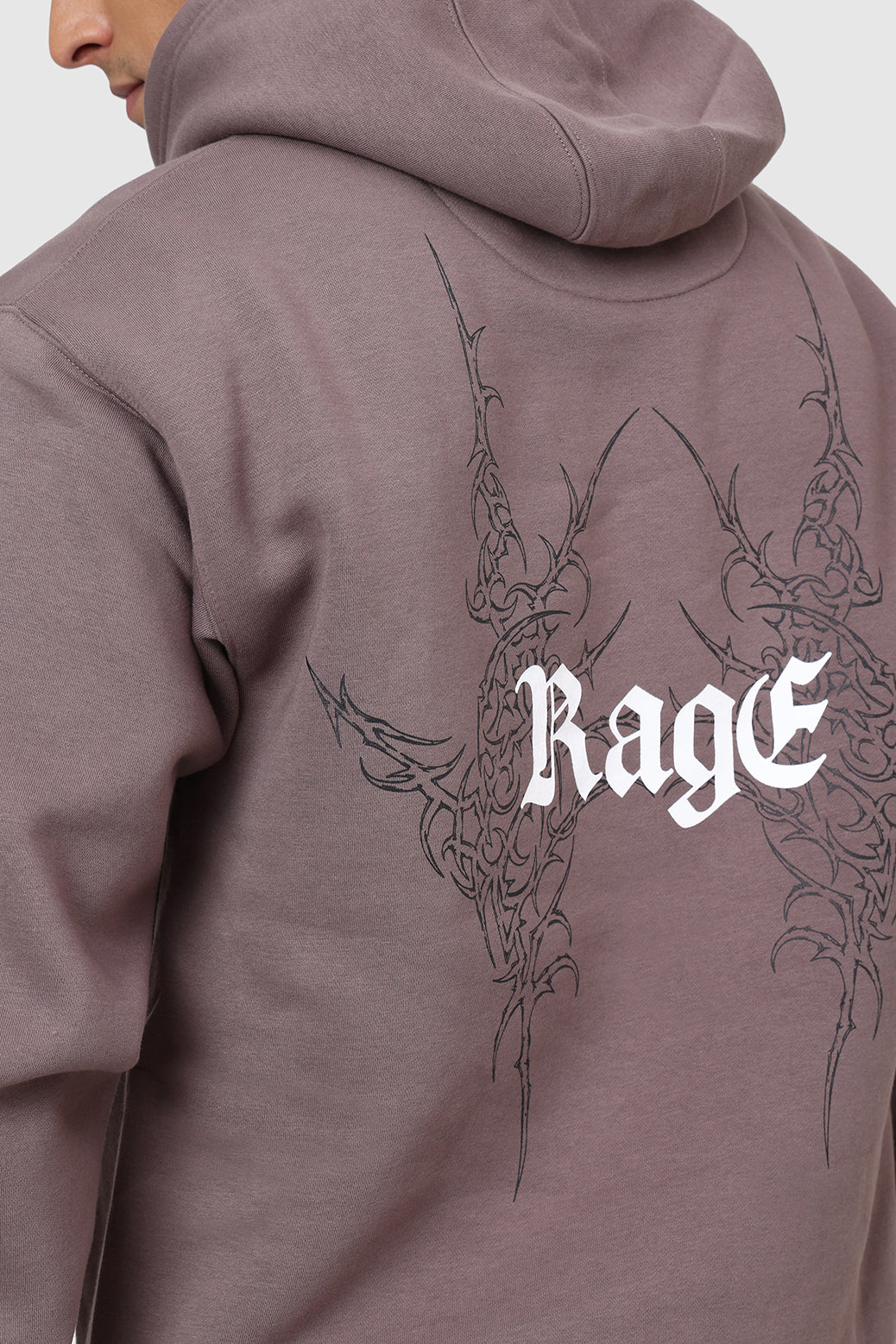 Rage Oversized Hoodie Brown
