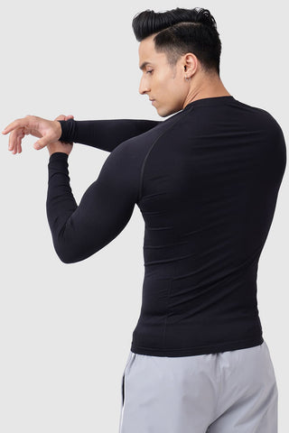 Power Seamless Fullsleeves T-shirt Black