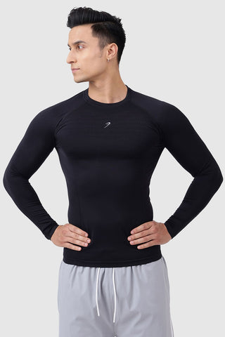 Power Seamless Fullsleeves T-shirt Black