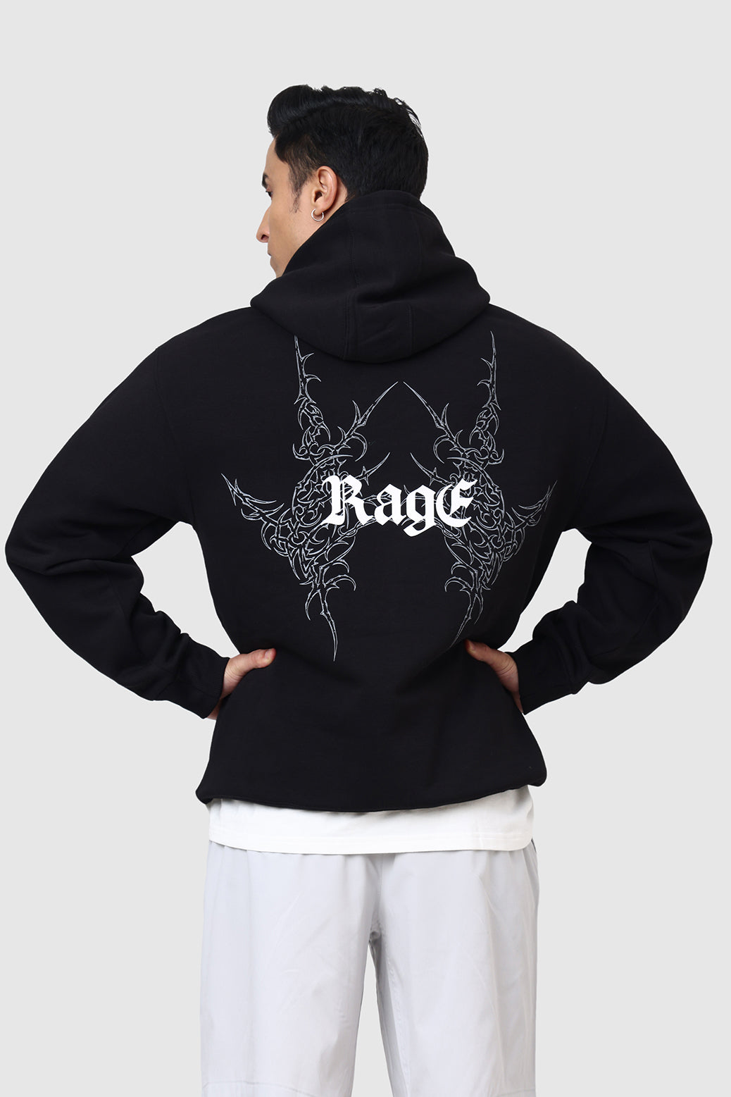Rage Oversized Hoodie Black