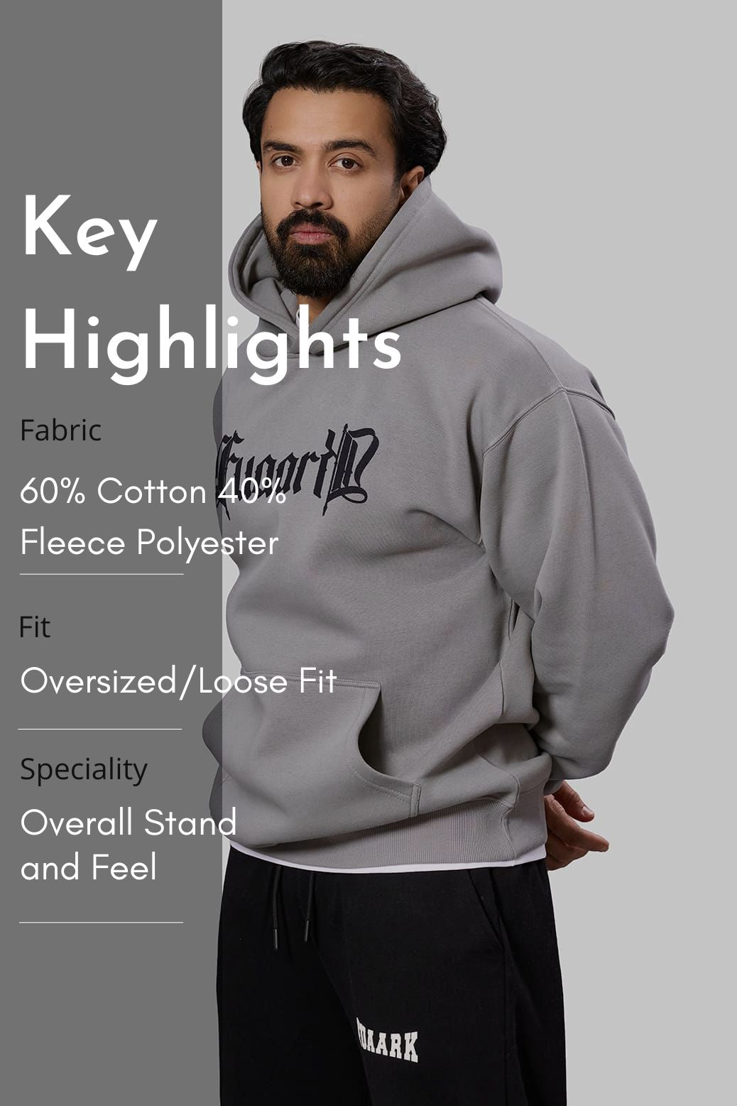 Brookline Oversized Hoodie Grey