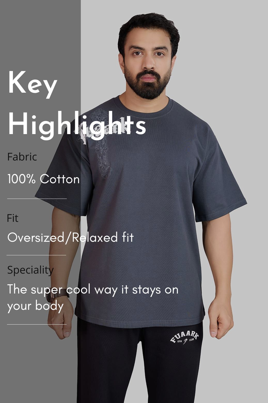 Eagle Oversized T-shirt Dark Grey